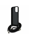 Guess Guess PU 4G Metal Logo Curea Crossbody Carcasă Spate pentru iPhone 16 Roz