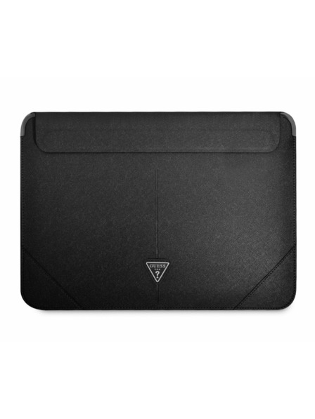Guess Guess Saffiano Triangle Metal Logo Husă pentru Calculator 13/14" Negru