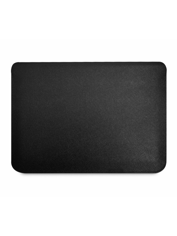 Guess Guess Saffiano Triangle Metal Logo Husă pentru Calculator 13/14" Negru