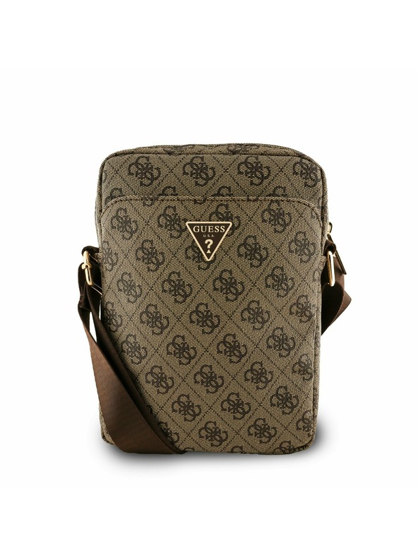 Guess Guess PU 4G Triangle Logo Geantă 8" Maro