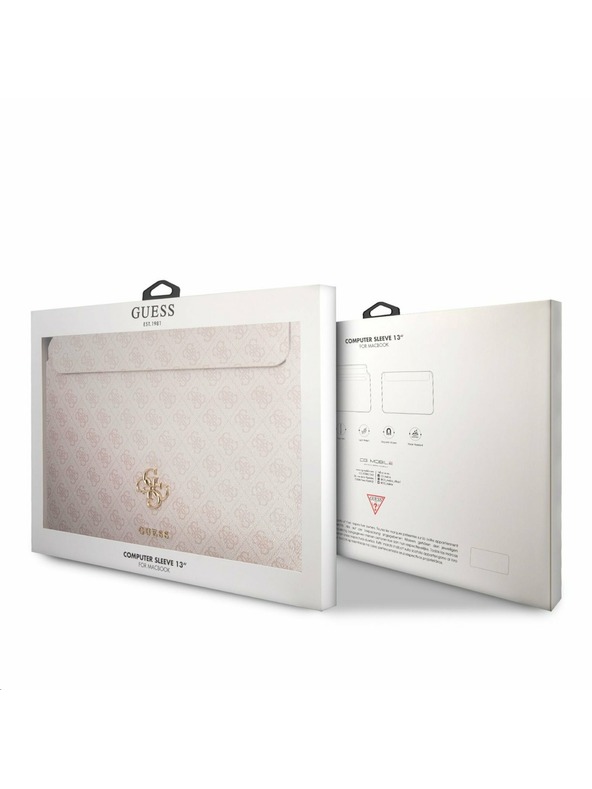 Guess Guess PU 4G Metal Logo Husă pentru Calculator 13" Roz