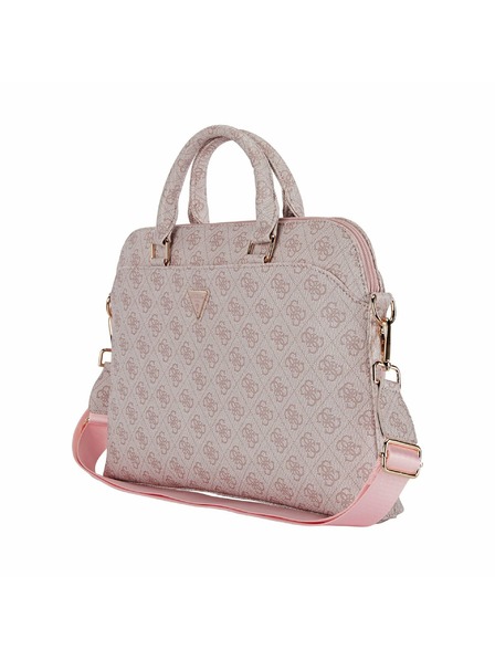 Guess Guess PU 4G Triangle Logo Geantă pentru Laptop 13/14/15" Roz