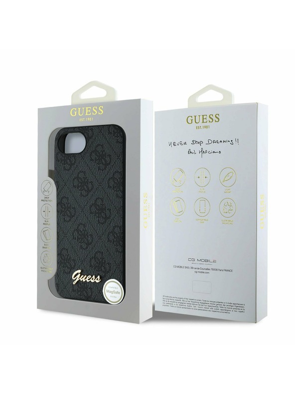 Guess Guess 4G Carcasă Spate pentru iPhone 16e Gri