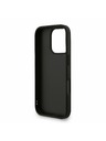Guess Guess PU 4G Metal Logo Curea Carcasă Spate pentru iPhone 16 Pro Max Negru