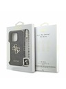 Guess Guess PU 4G Metal Logo Curea Carcasă Spate pentru iPhone 16 Pro Max Negru