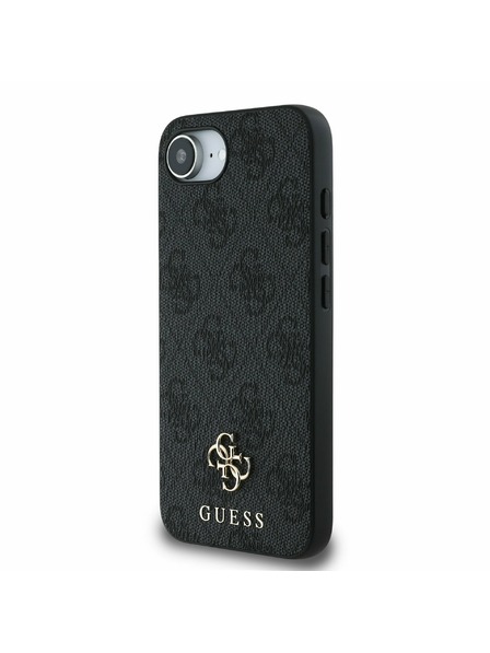 Guess Guess PU 4G Mică Siglă Metalică MagSafe Carcasă Spate pentru iPhone 16e Gri