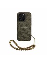 Guess Guess PU Piele 4G Inel Colorat Curea MagSafe Carcasă Spate pentru iPhone 15 Pro Maro
