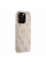 Guess Guess PU Piele 4G Inel Colorat Curea MagSafe Carcasă Spate pentru iPhone 15 Pro Roz