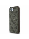 Guess Guess PU Piele 4G Inel Colorat MagSafe Carcasă Spate pentru iPhone 16e Maro