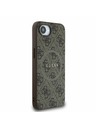 Guess Guess PU Piele 4G Inel Colorat MagSafe Carcasă Spate pentru iPhone 16e Maro