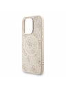 Guess Guess PU Piele 4G Inel Colorat Curea MagSafe Carcasă Spate pentru iPhone 15 Pro Max Roz