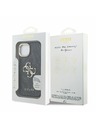 Guess Guess PU 4G Metal Logo Stand Carcasă Cameră pentru iPhone 15 Negru