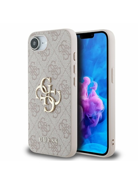 Guess Guess PU 4G Metal Logo Carcasă Spate pentru iPhone 16e Roz
