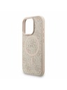 Guess Guess PU Piele 4G Inel Colorat Curea MagSafe Carcasă Spate pentru iPhone 16 Pro Roz