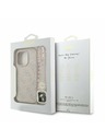 Guess Guess PU Piele 4G Inel Colorat Curea MagSafe Carcasă Spate pentru iPhone 16 Pro Roz