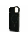 Guess Guess PU 4G Strass Triunghi Logo Stand Carcasă Cameră MagSafe pentru iPhone 13 Negru