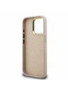 Guess Guess PU 4G Metal Logo Suport Ramă Cameră Carcasă Spate pentru iPhone 15 Pro Max Roz