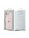 Guess Guess PU Grained 4G Metal Logo Carcasă Spate pentru iPhone 16e Roz