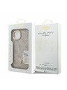 Guess Guess PU 4G Strass Triangle Logo Suport Ramă Cameră MagSafe Carcasă Spate pentru iPhone 14 Roz