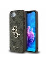 Guess Guess PU 4G Metal Logo Carcasă Spate pentru iPhone 16e Maro