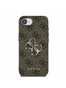 Guess Guess PU 4G Metal Logo Carcasă Spate pentru iPhone 16e Maro