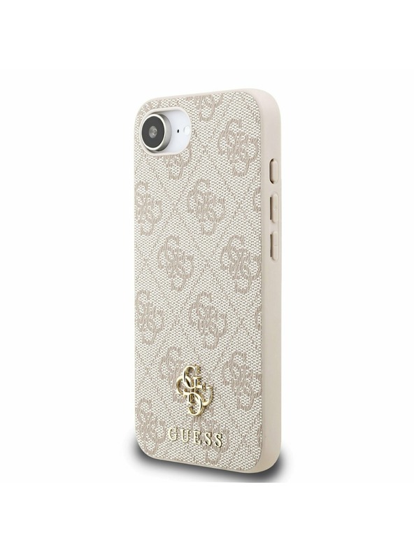 Guess Guess PU 4G Small Metal Logo MagSafe Carcasă Spate pentru iPhone 16e Roz