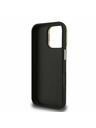 Guess Guess PU Grained 4G Logo Suport Ramă Cameră Carcasă Spate pentru iPhone 16 Pro Max Negru