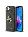 Guess Guess PU 4G Metal Logo Carcasă Spate pentru iPhone 16e Gri