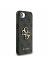 Guess Guess PU 4G Metal Logo Carcasă Spate pentru iPhone 16e Gri