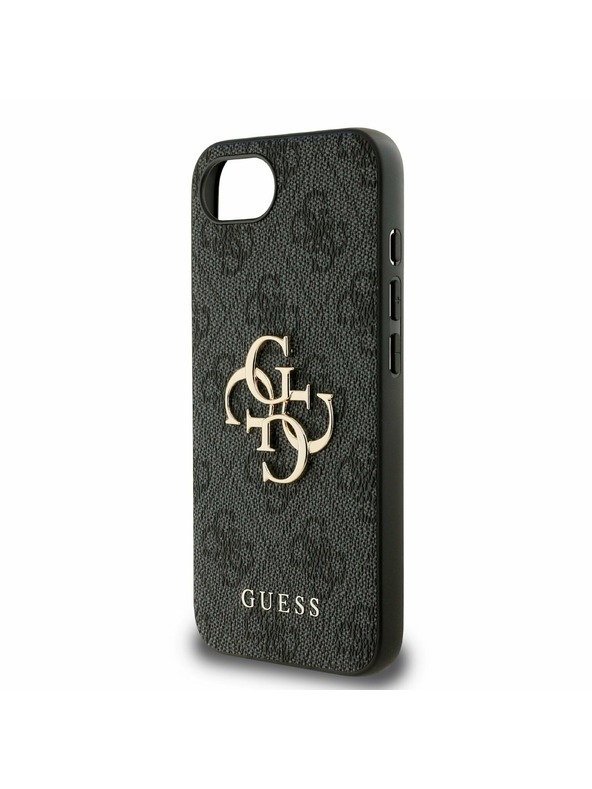 Guess Guess PU 4G Metal Logo Carcasă Spate pentru iPhone 16e Gri