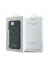 Guess Guess 4G Breloc Carcasă spate pentru iPhone 16e Ton pe Ton Gri