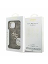 Guess Guess PU 4G Metal Logo Suport Ramă Cameră Carcasă spate pentru iPhone 15 Maro
