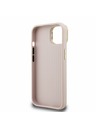 Guess Guess PU Granulat 4G Logo Suport Ramă Cameră Carcasă spate pentru iPhone 15 Roz