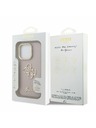 Guess Guess PU Granulat 4G Logo Suport Ramă Cameră Carcasă spate pentru iPhone 16 Pro Roz