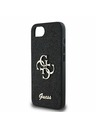 Guess Guess PU Fixed Glitter 4G Metal Logo Carcasă spate pentru iPhone 16e Negru