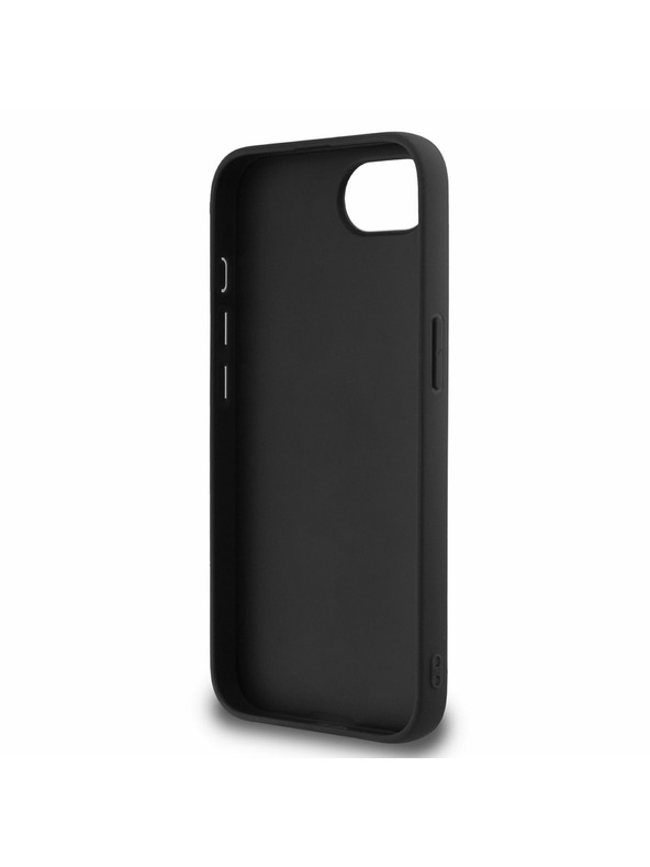 Guess Guess PU Fixed Glitter 4G Metal Logo Carcasă spate pentru iPhone 16e Negru