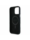Guess Guess Denim Triunghi Logo MagSafe Carcasă spate pentru iPhone 16 Pro Negru