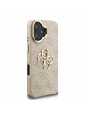 Guess Guess PU 4G Metal Logo Suport Ramă Cameră Carcasă spate pentru iPhone 16 Roz
