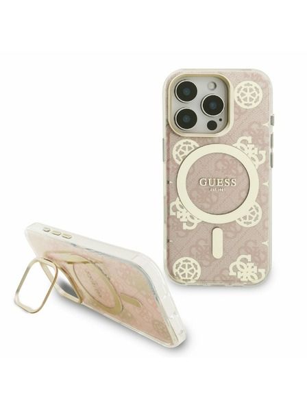 Guess Guess PC/TPU Electroplacat Suport Ramă Cameră MagSafe Carcasă spate cu Fundal Schimbabil pentru iPhone 16 Pro