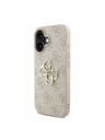 Guess Guess PU 4G Metal Logo Strap Carcasă spate pentru iPhone 16 Roz