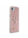 Guess Guess PU Fixed Glitter 4G Metal Logo Carcasă spate pentru iPhone 16e Roz
