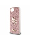 Guess Guess PU Fixed Glitter 4G Metal Logo Carcasă spate pentru iPhone 16e Roz