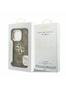 Guess Guess PU 4G Metal Logo Stand Carcasă Spate Camera pentru iPhone 15 Pro Maro