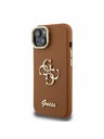 Guess Guess PU Grained 4G Logo Stand Carcasă Spate pentru iPhone 14 Maro