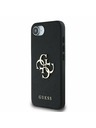 Guess Guess PU Grained 4G Metal Logo Carcasă Spate pentru iPhone 16e Negru