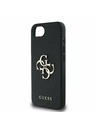 Guess Guess PU Grained 4G Metal Logo Carcasă Spate pentru iPhone 16e Negru