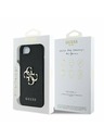 Guess Guess PU Grained 4G Metal Logo Carcasă Spate pentru iPhone 16e Negru