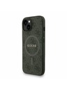 Guess Guess PU Piele 4G Inel Colorat Curea MagSafe Carcasă Spate pentru iPhone 13 Negru