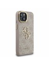 Guess Guess PU 4G Metal Logo Stand Carcasă Spate Camera pentru iPhone 15 Roz