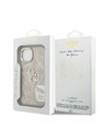 Guess Guess PU 4G Metal Logo Stand Carcasă Spate Camera pentru iPhone 15 Roz
